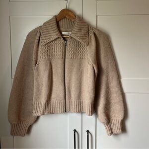 Christy Dawn Dylan Natural 100% Alpaca Zip Up Jacket